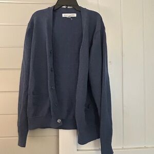 Amazon Essentials Men's Dark Blue Button-Front Cardigan